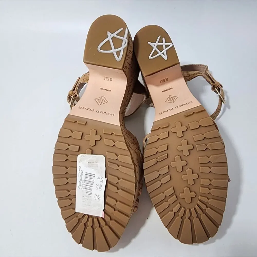 Donald Pliner Galatea Cork Platform Jeweled Sandals Size 8.5 NWT